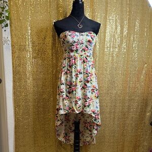 dELiA*s Floral Strapless High-Low Dress
